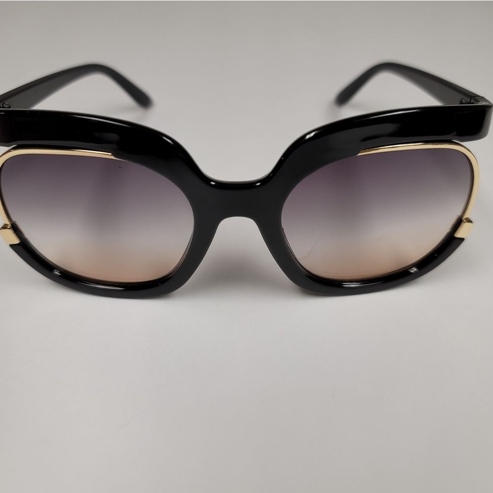 Black and Gold Trim Sunglasses